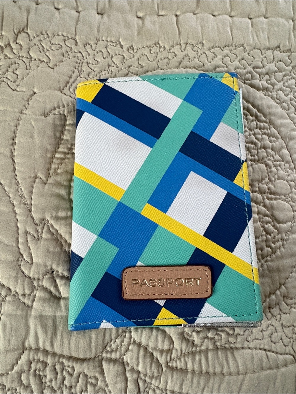 Kids Passport Holder - Multi Color Geometric Design
